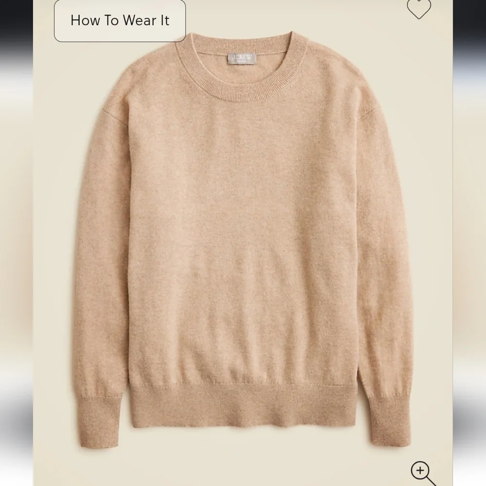 NWT J.Crew Women's Cashmere relaxed crewneck sweater Sz XL $198